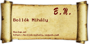Bollók Mihály névjegykártya